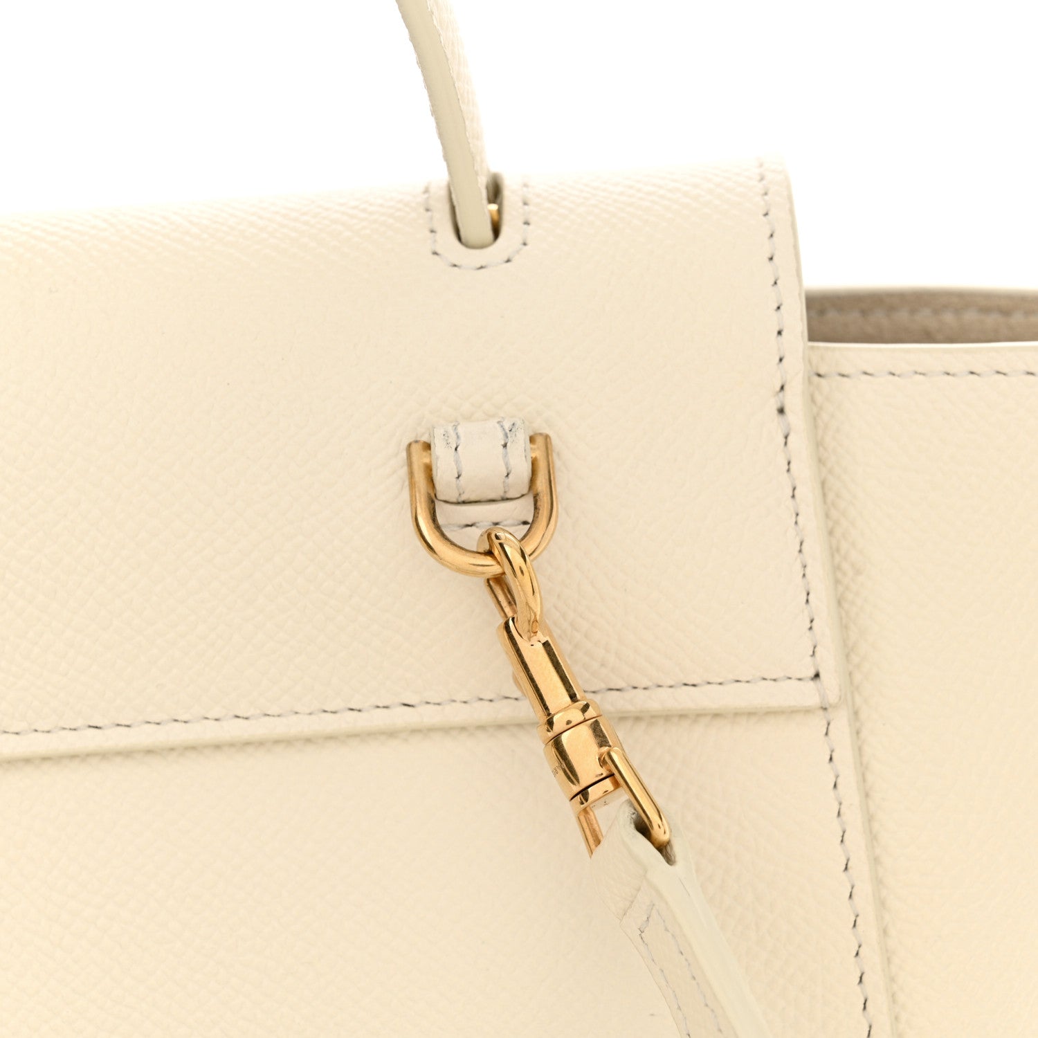 Celine Grained Calfskin Nano Belt Bag Chalk 12 of 13