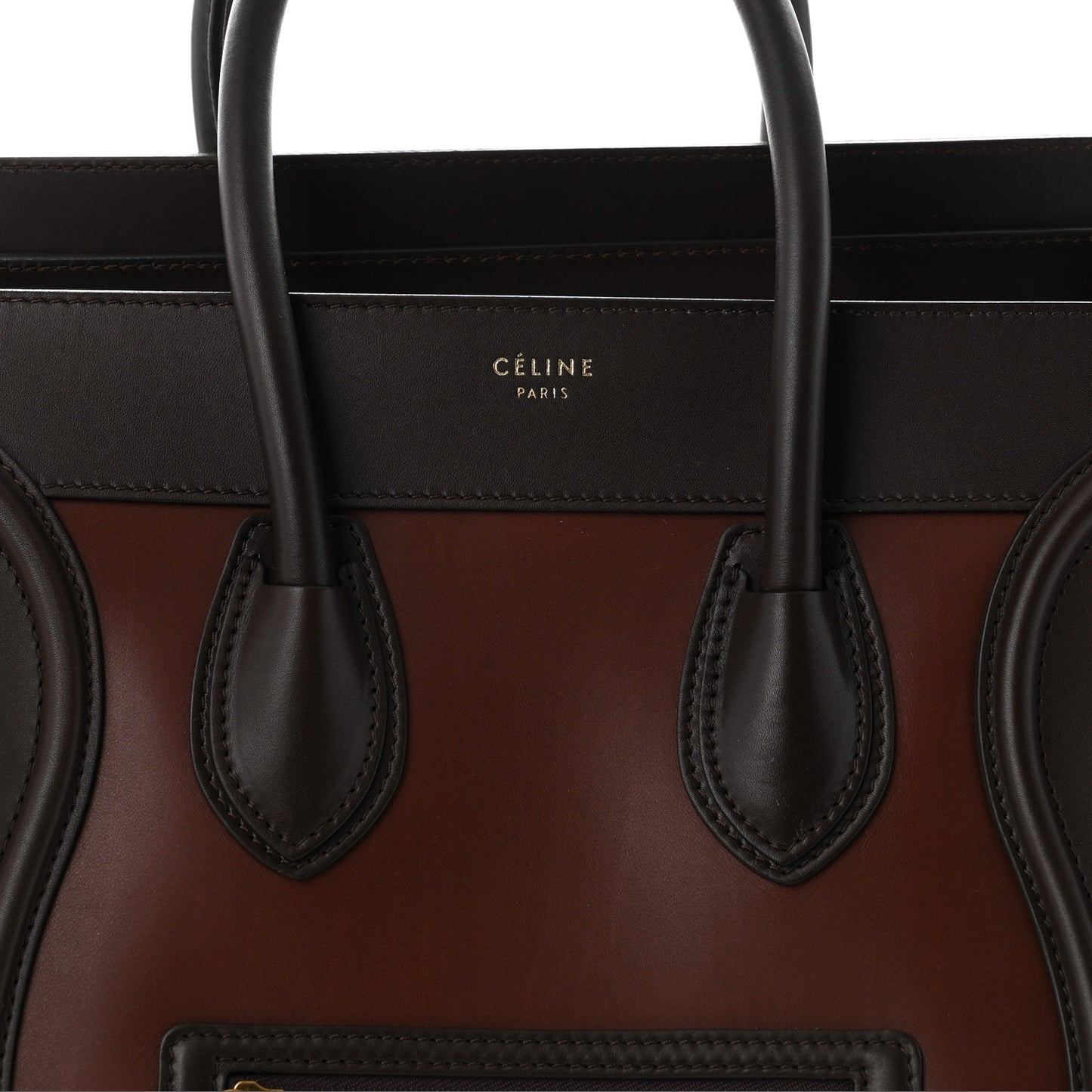 Smooth Calfskin Mini Tri-Color Luggage  Acajou
