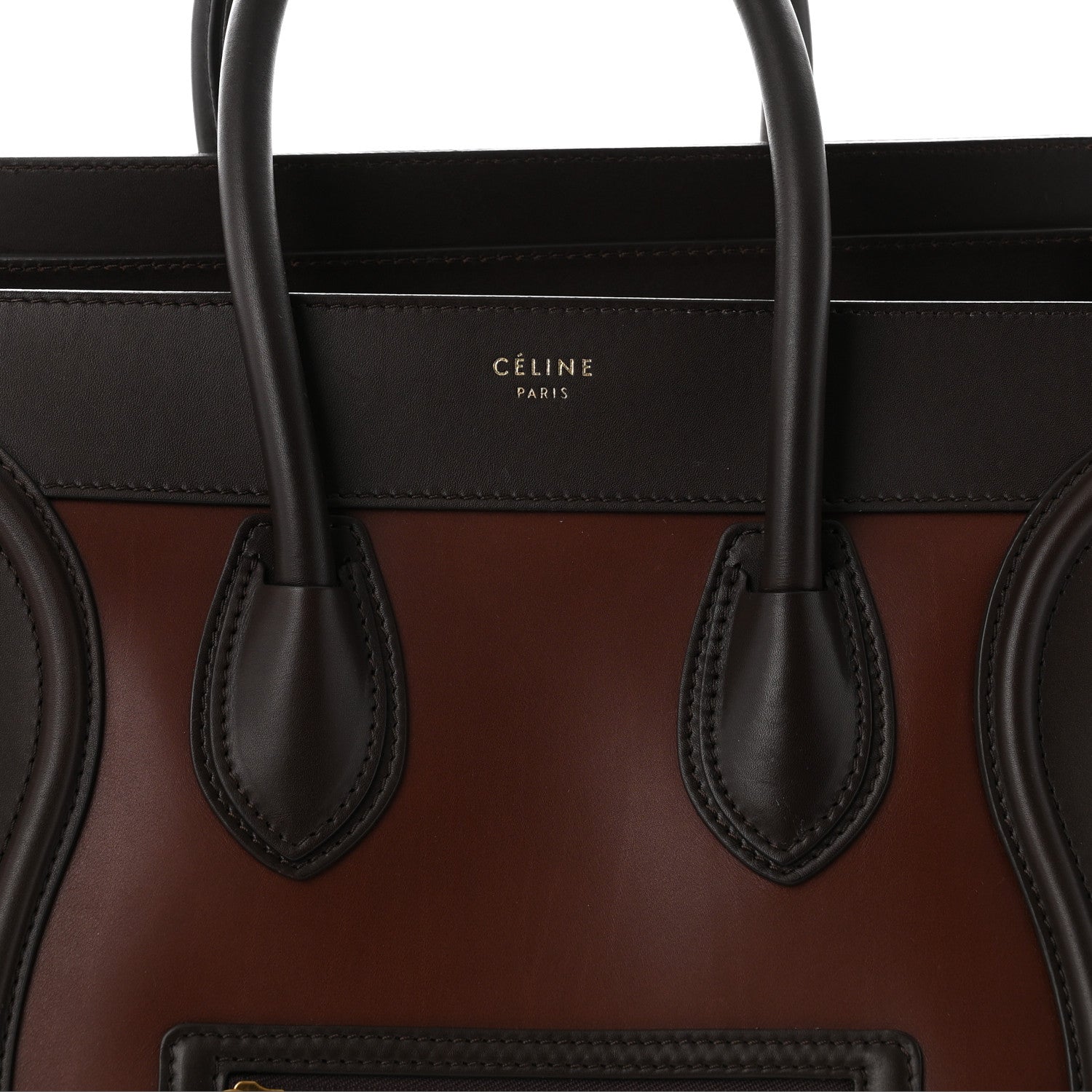Celine Smooth Calfskin Mini Tri-Color Luggage  Acajou 8 of 10