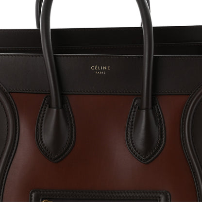 Celine Smooth Calfskin Mini Tri-Color Luggage  Acajou 8 of 10
