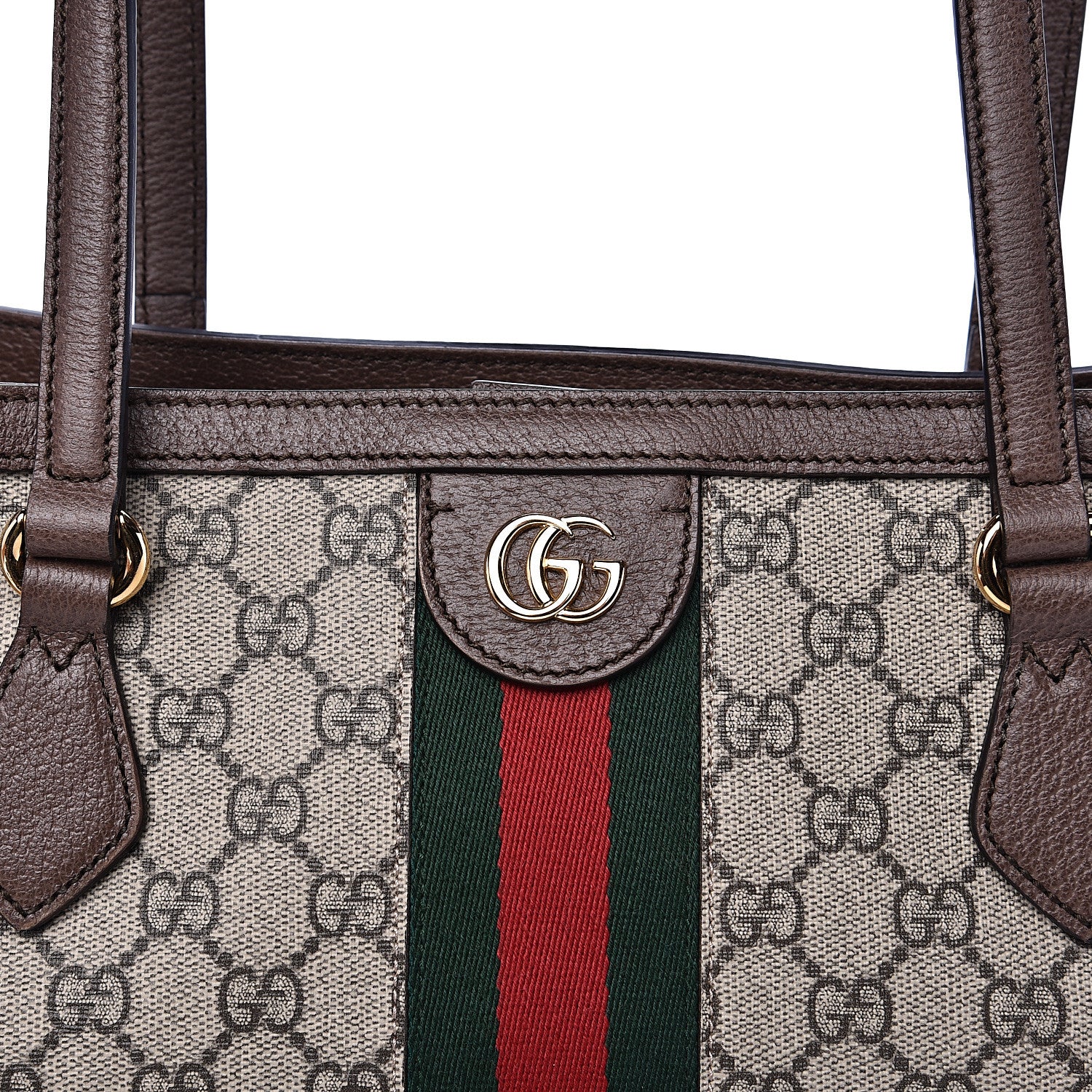 Gucci GG Supreme Monogram Medium Ophidia Shopping Tote Brown 10 of 10