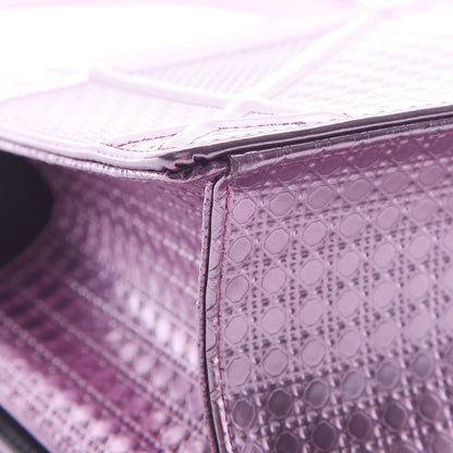 Christian Dior Metallic Patent Micro-Cannage Medium Diorama Flap Bag Pink 12 of 12