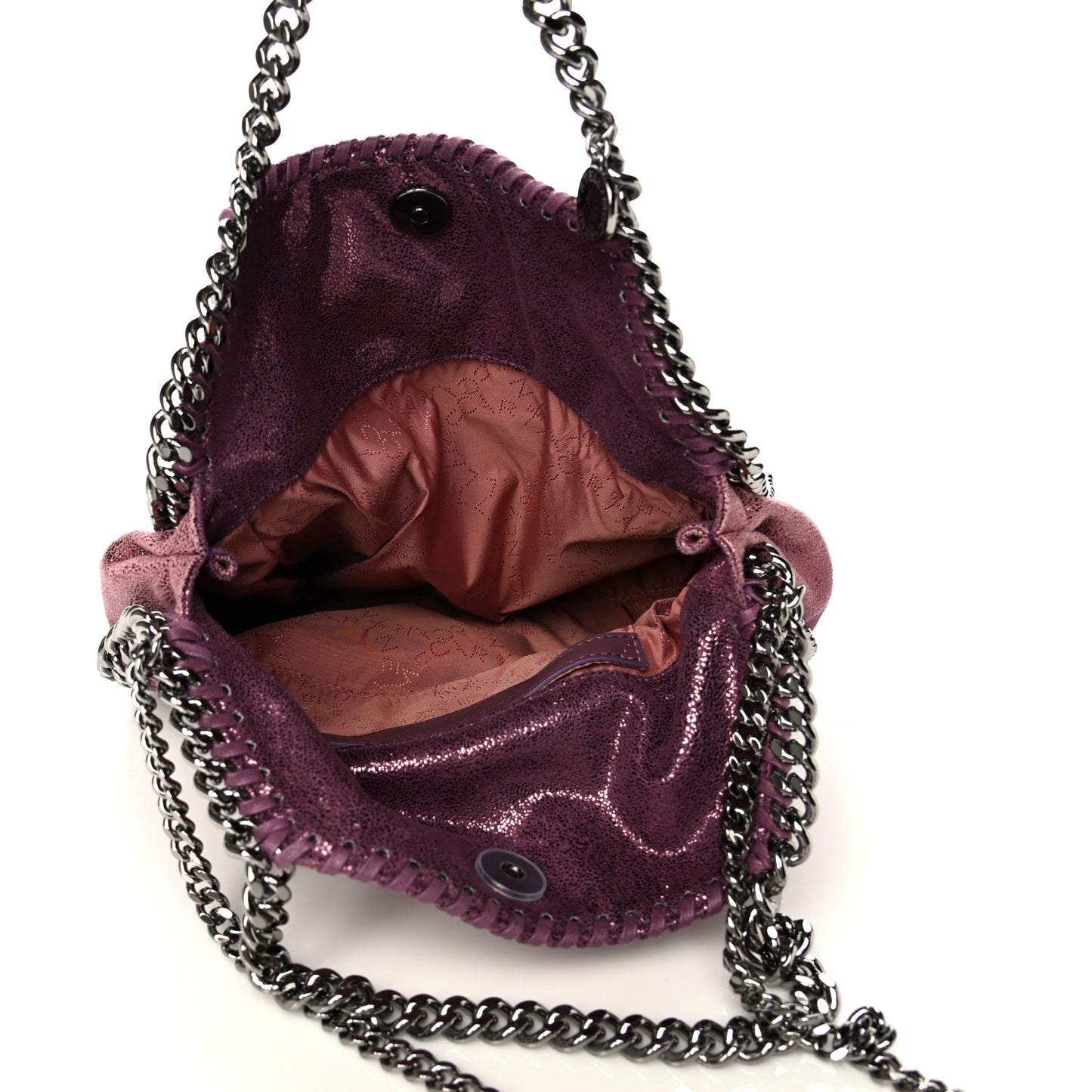 Metallic Shaggy Deer Degrade Mini Falabella Fold Over Tote