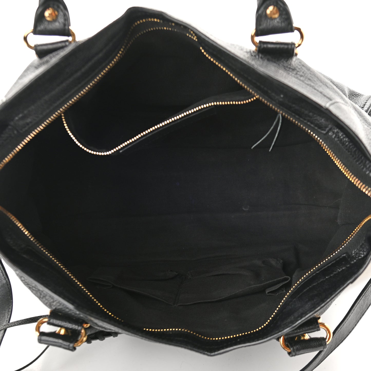 Chevre Gold Metallic Edge Hardware City Black