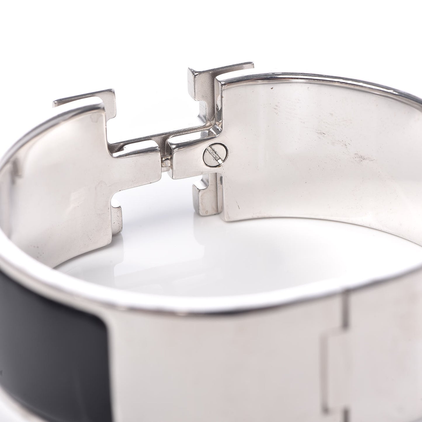 Enamel Wide Clic Clac H Bracelet PM Black