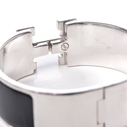Hermes Enamel Wide Clic Clac H Bracelet PM Black 6 of 7