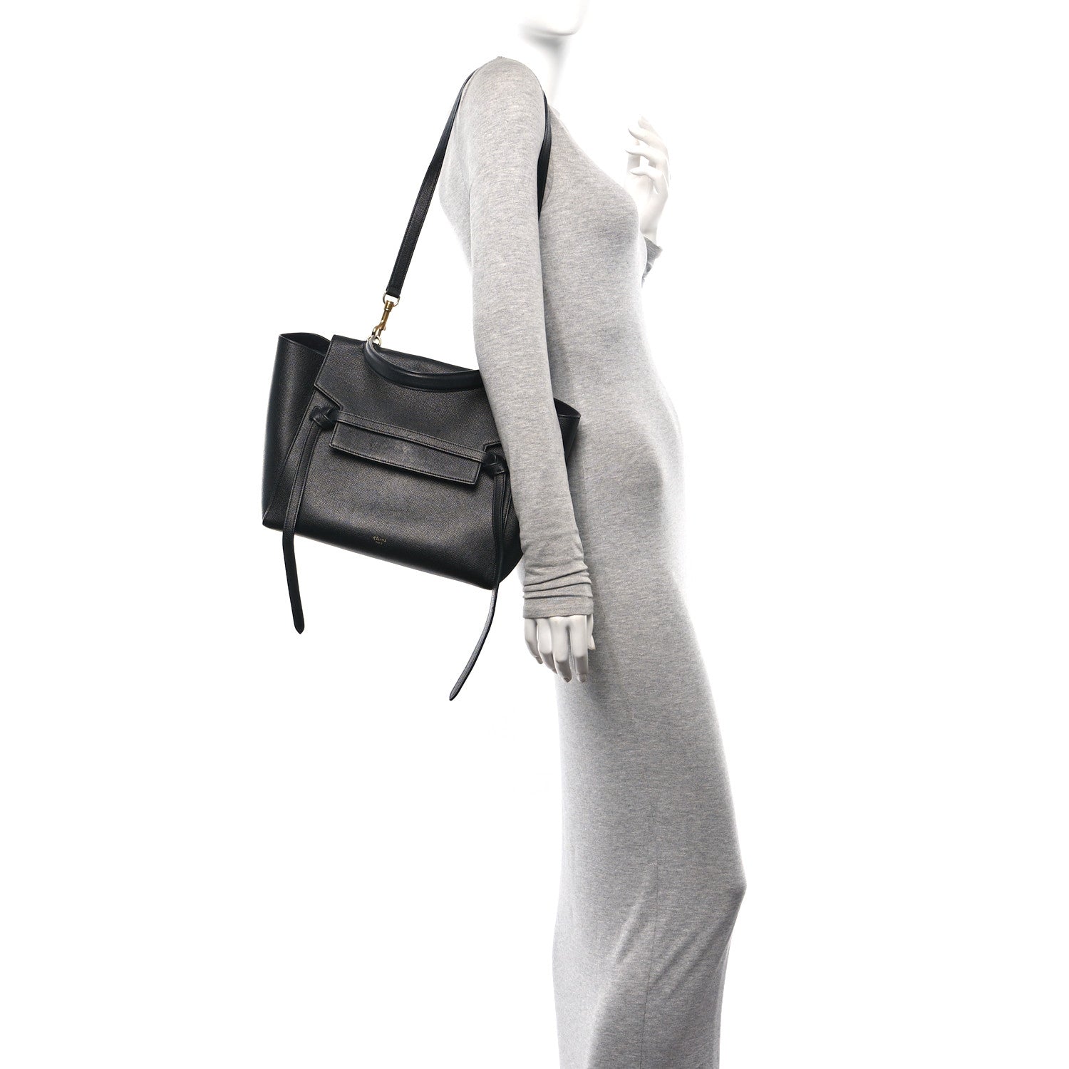 Celine Grained Calfskin Mini Belt Bag Black 2 of 9