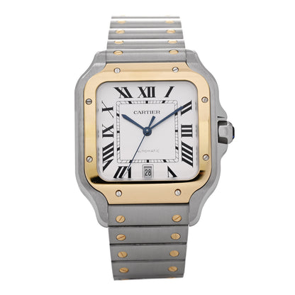 Cartier Stainless Steel 18K Yellow Gold 39.8mm Santos De Cartier Automatic Watch 1 of 5