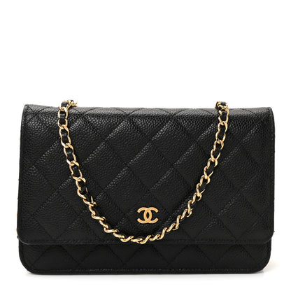 Chanel Caviar Quilted Wallet on Chain WOC Black 1 of 11