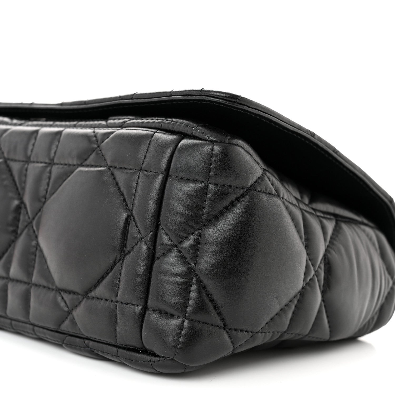 Christian Dior Calfskin Macrocannage Medium Caro Bag Black 10 of 11