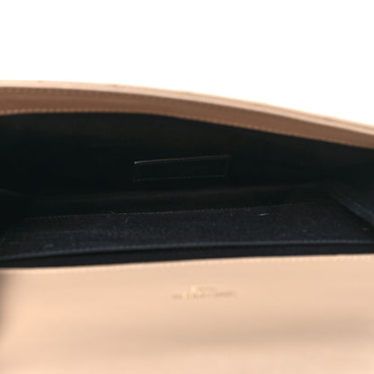 Saint Laurent Grain De Poudre Textured Mixed Matelasse Triquilt Monogram Clutch Dark Beige 5 of 11