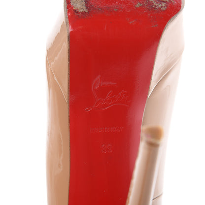 Christian Louboutin Patent Bianca 140 Pumps 39 Nude 6 of 13