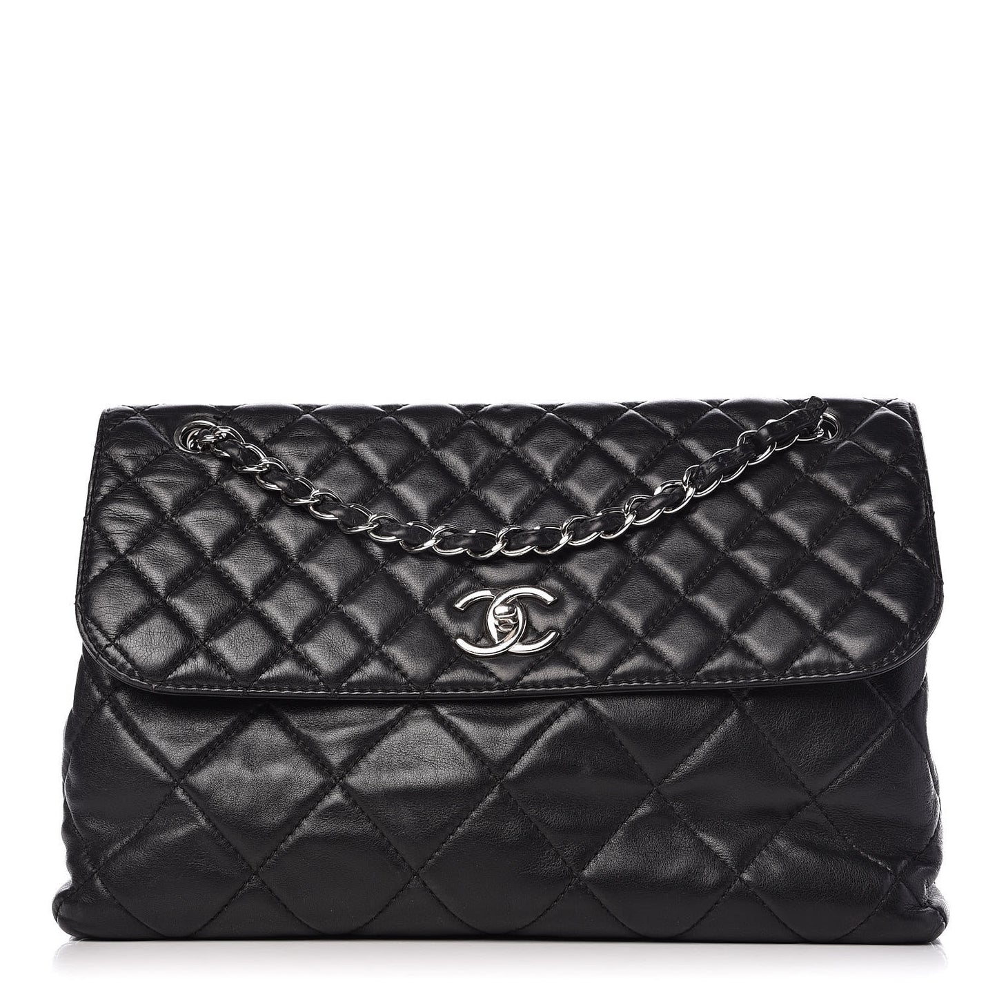 Calfskin Quilted In The Business Flap Bag Black