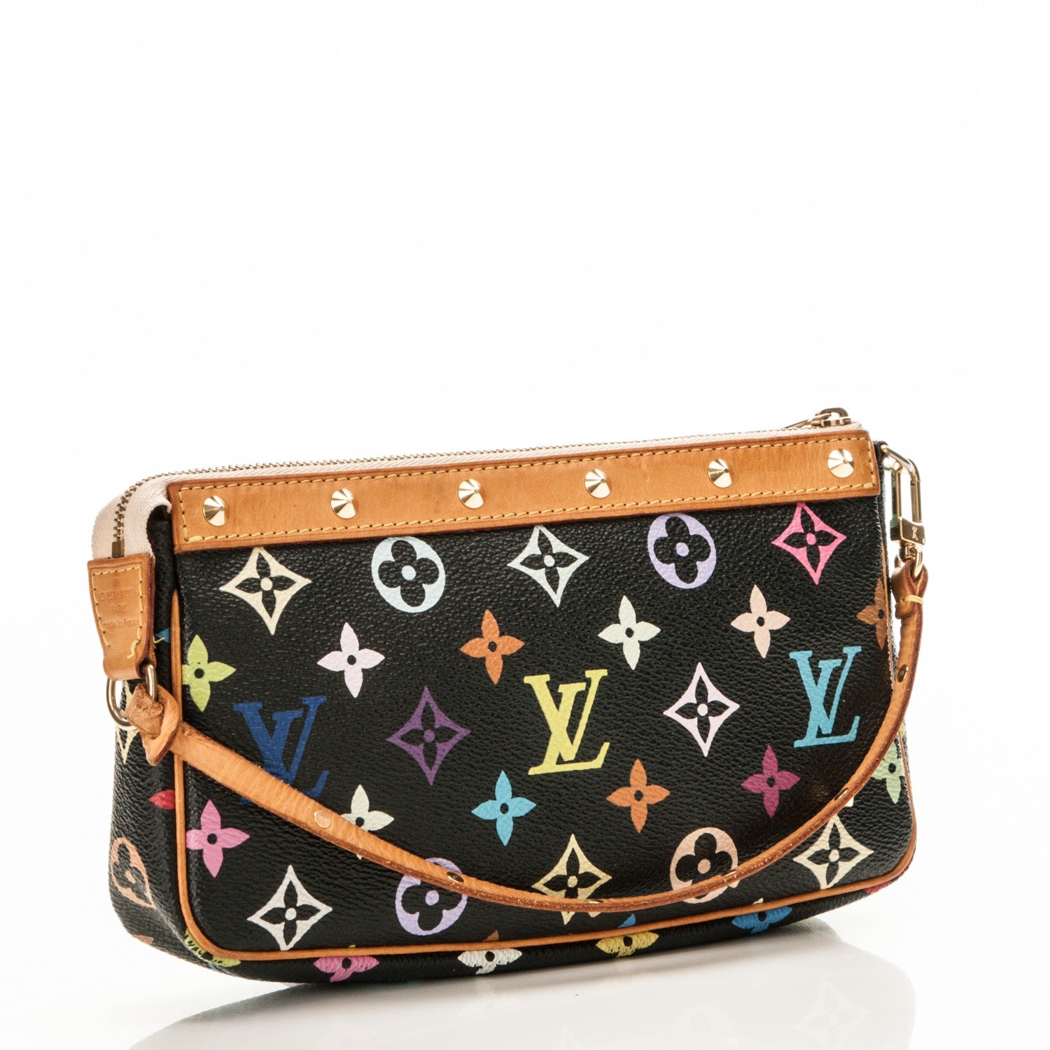 Louis Vuitton Monogram Multicolor Pochette Accessories Black 3 of 7