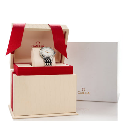 Omega Stainless Steel Diamond Mother of Pearl 33mm De Ville Prestige Automatic Watch 424.10.33.20.55.002 5 of 5
