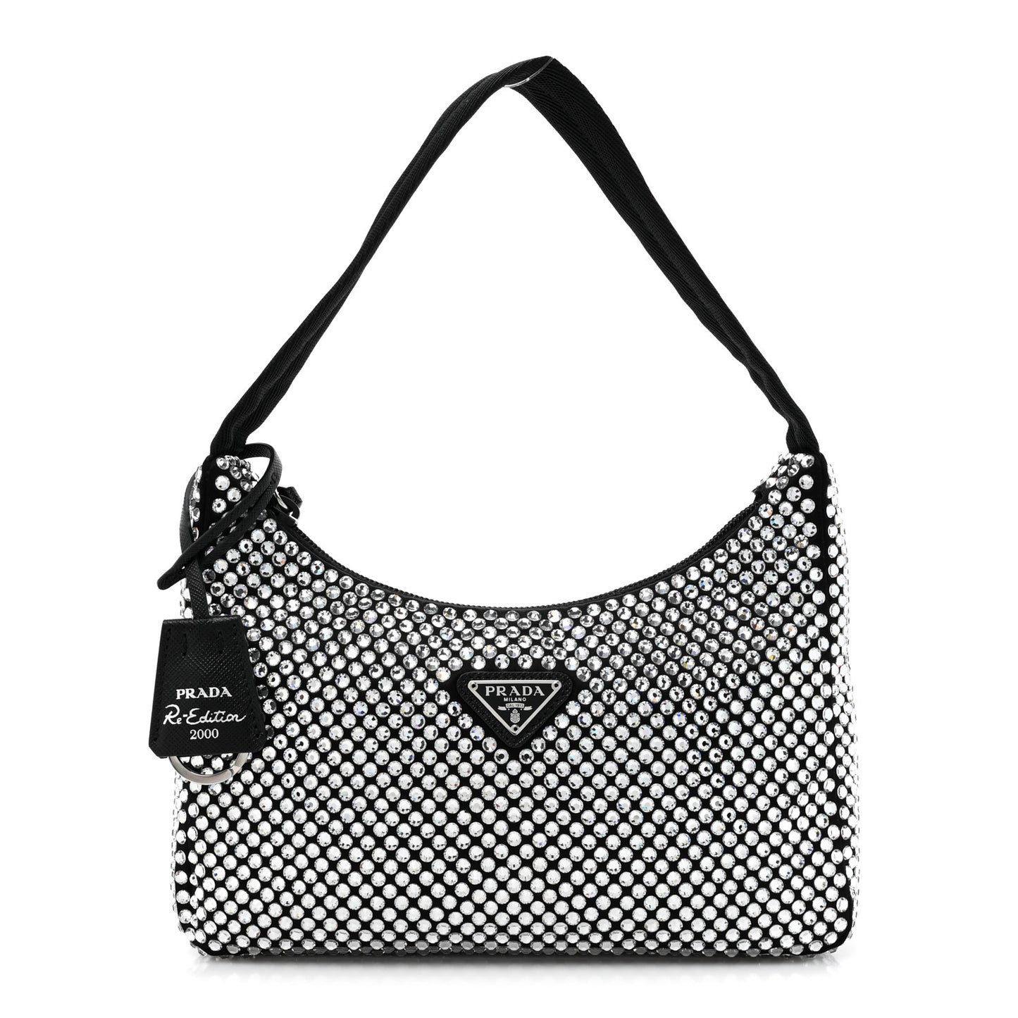 Satin Crystal Mini Re-Edition 2000 Bag Cristal