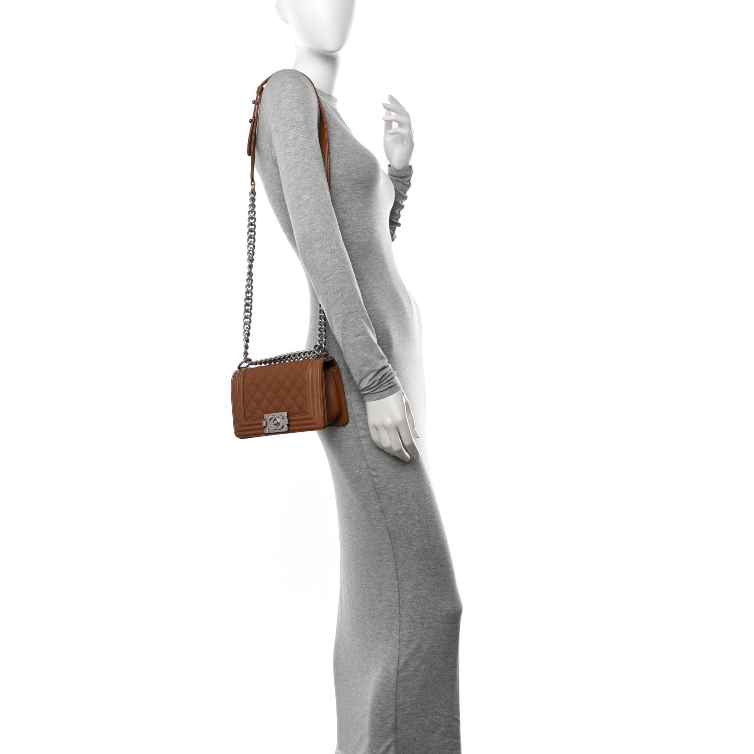 Chanel Caviar Quilted Small Boy Flap Brown 2 of 12