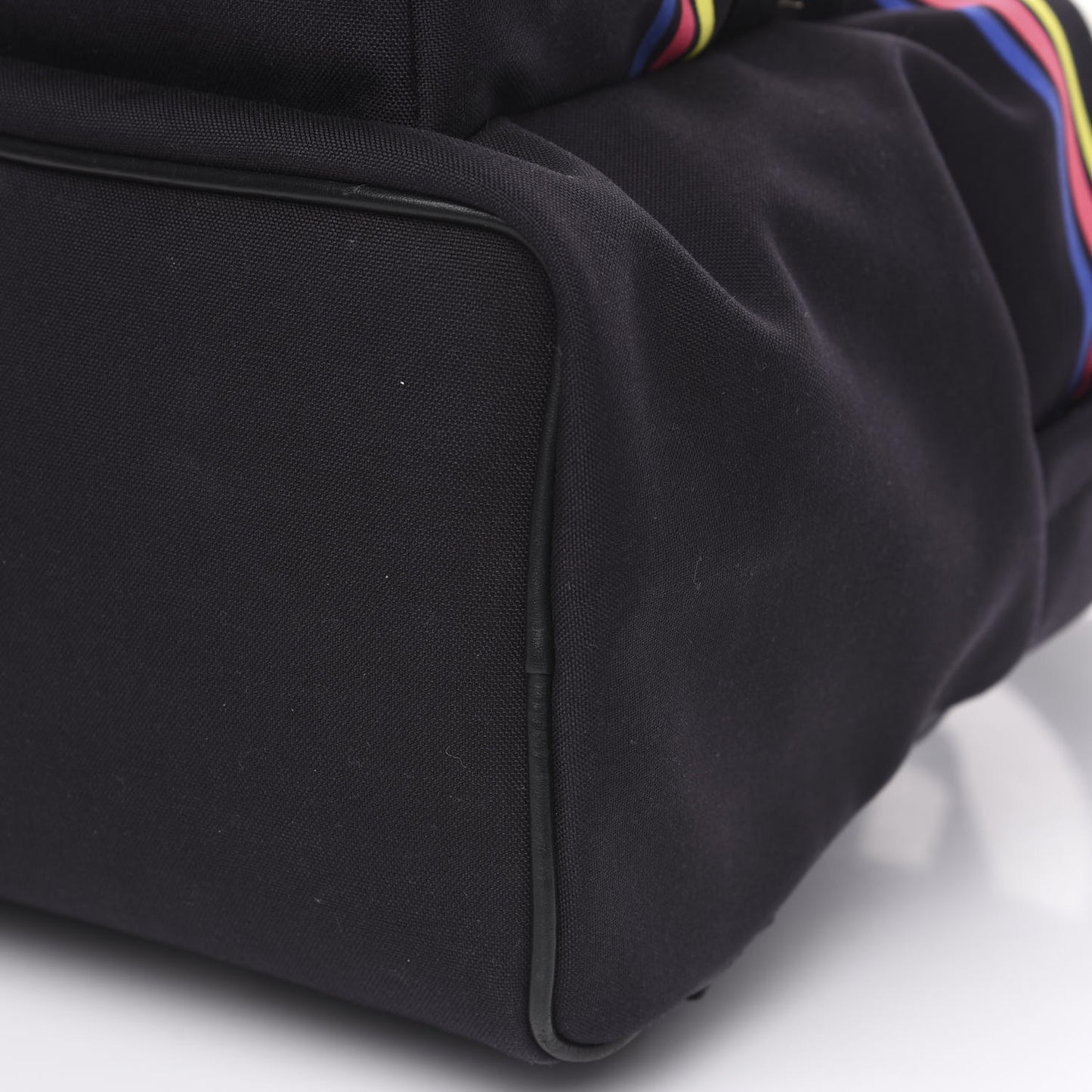 Nylon Twill Dinosaur Print City Backpack Black Multicolor