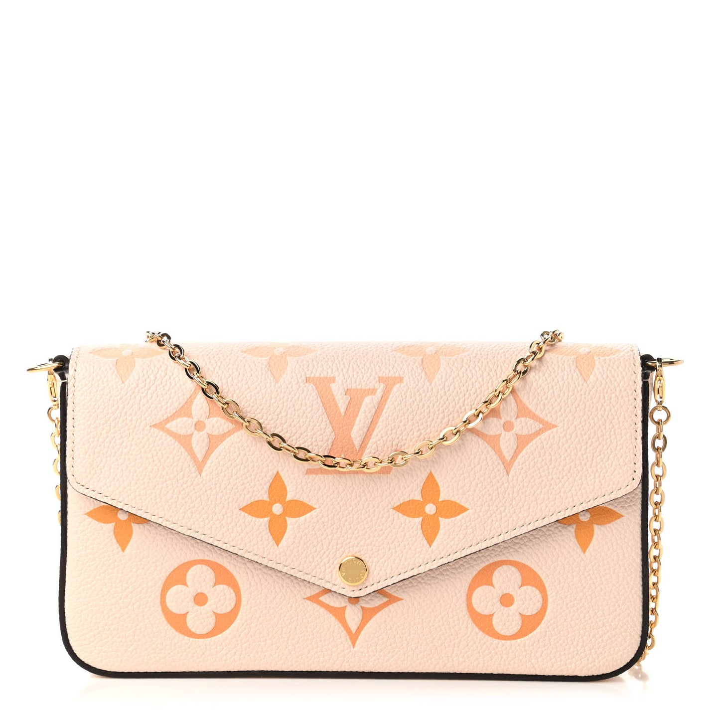 Empreinte Monogram Giant By The Pool Felicie Pochette Chain Wallet Cream Saffron