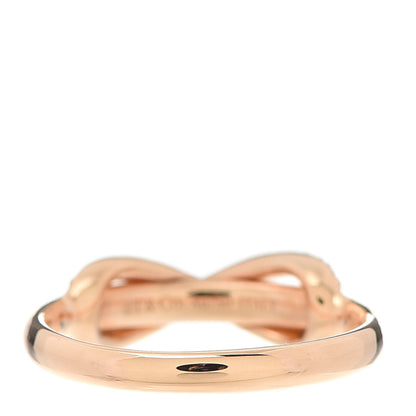 Tiffany 18K Rose Gold Diamond Infinity Ring 50 5.25 3 of 5
