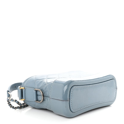 Chanel Aged Calfskin Quilted Small Gabrielle Hobo Light Blue 4 of 10