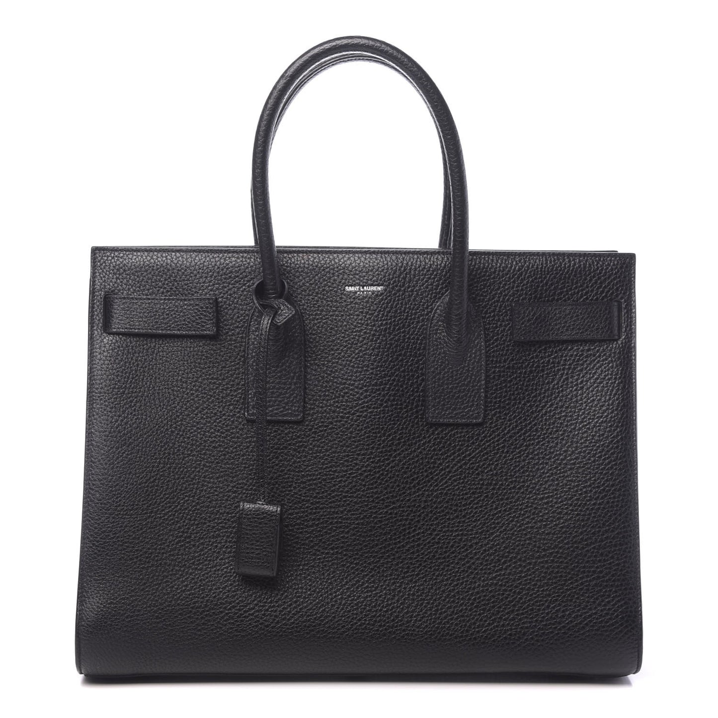 Grained Calfskin Large Sac De Jour Carryall Black