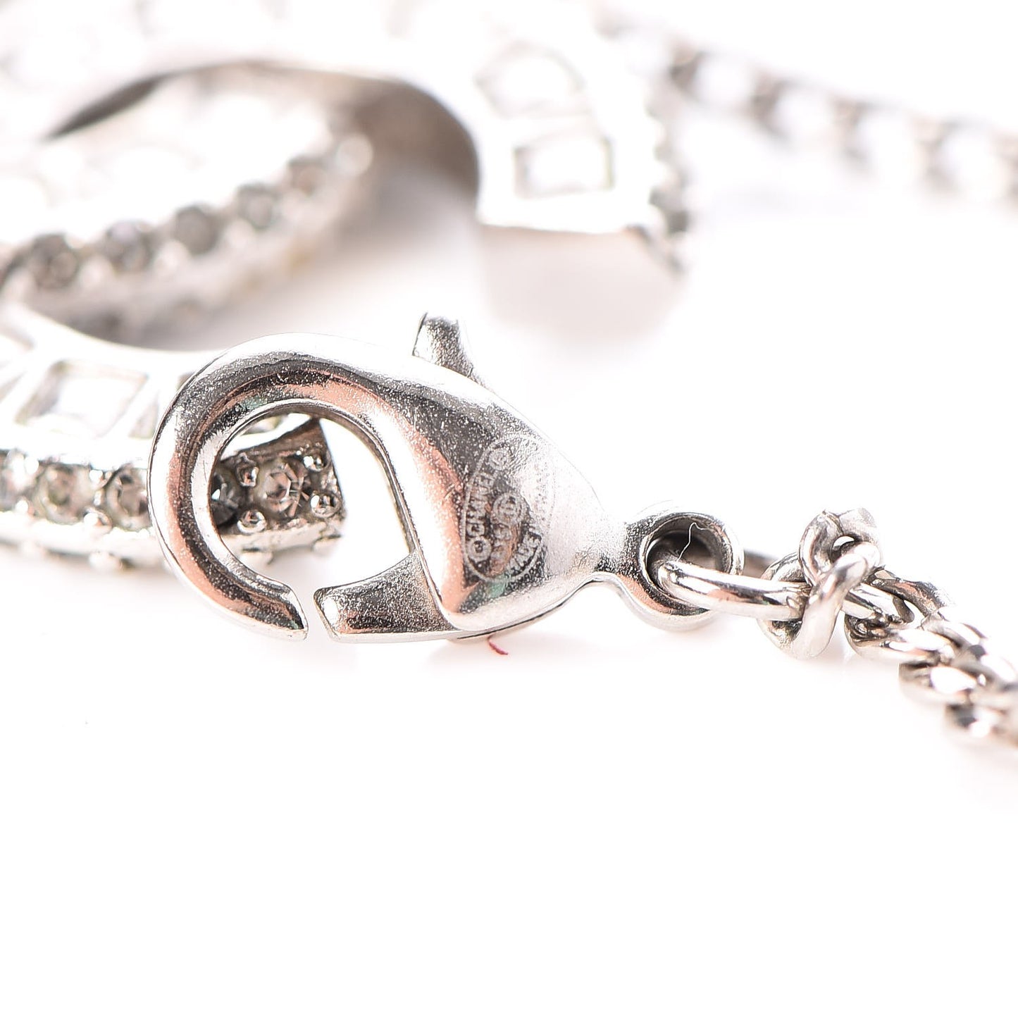 Ruthenium Baguette Crystal CC Necklace Black