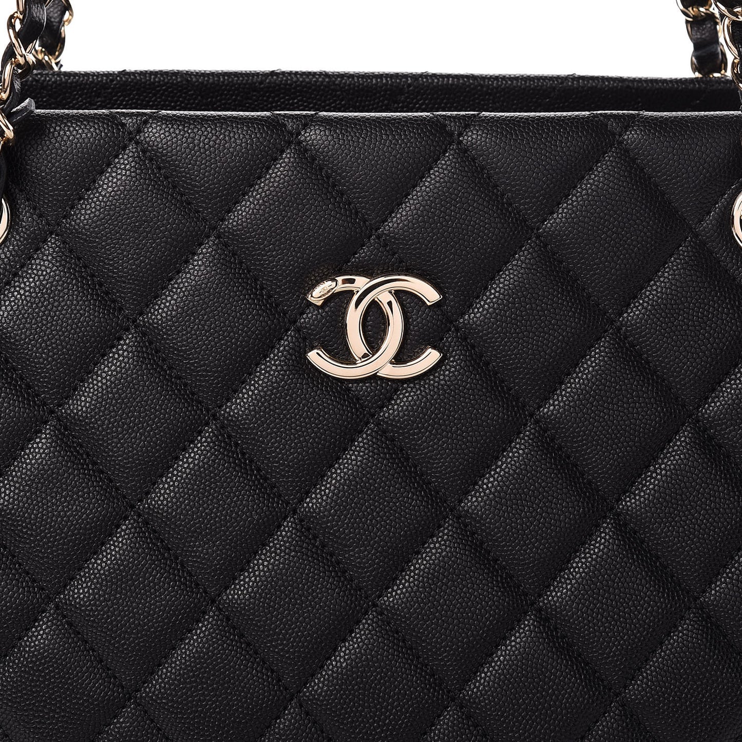 Caviar Quilted Rolled Up Tote Black