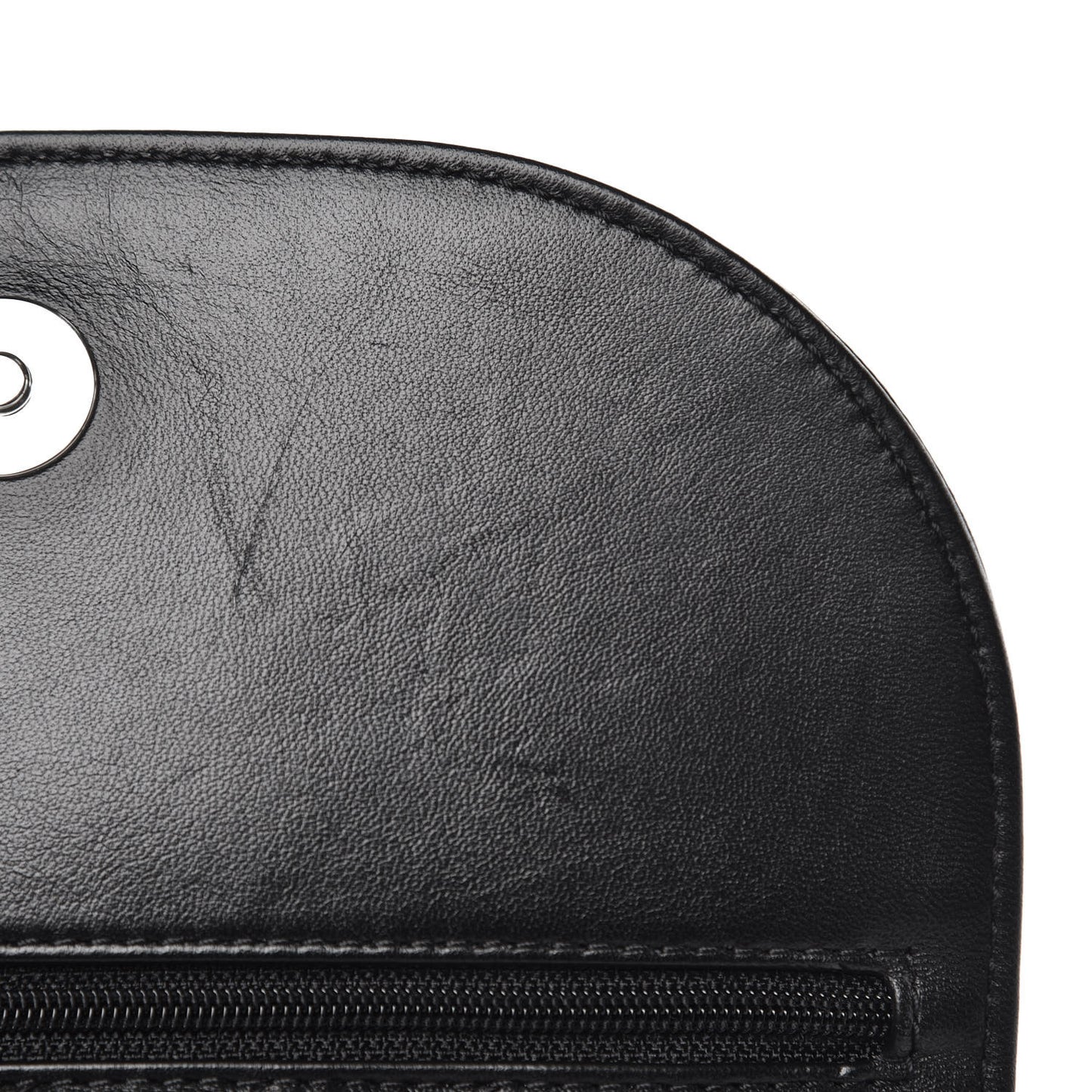 Calfskin Chevron Waist Belt Bag Black