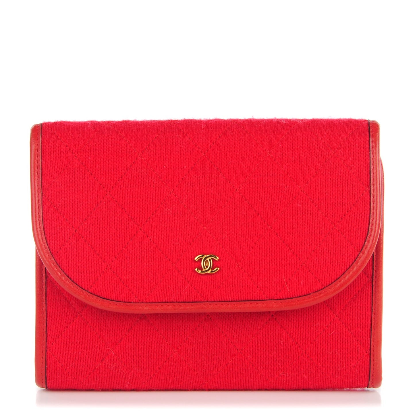Jersey Quilted Mini Square Flap Red