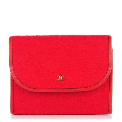 Chanel Jersey Quilted Mini Square Flap Red 1 of 8