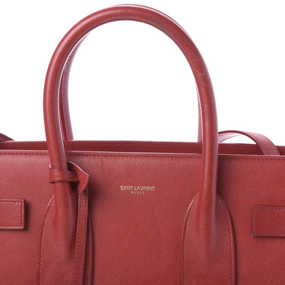 Saint Laurent Calfskin Small Sac De Jour Lipstick Red 17 of 18
