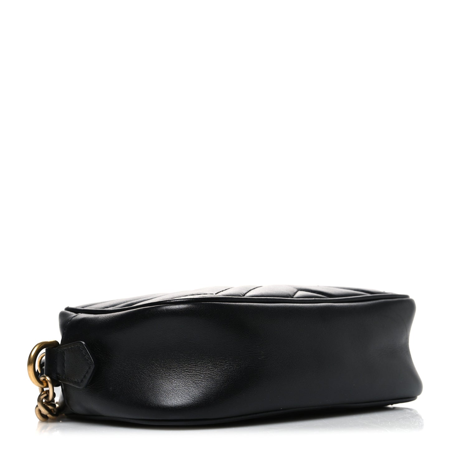 Calfskin Matelasse Mini GG Marmont Chain Shoulder Bag Black