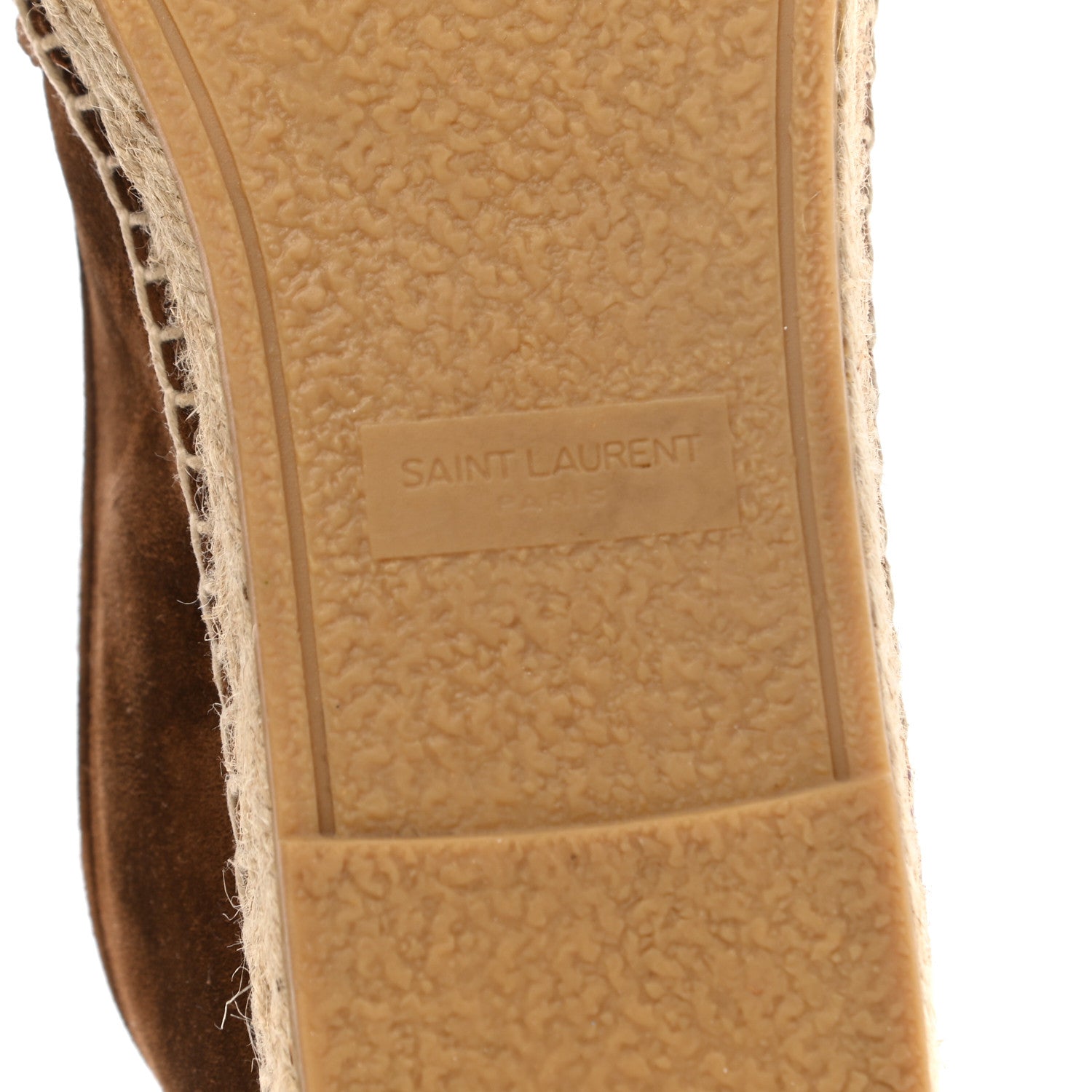 Saint Laurent Suede Monogram Espadrilles 38 Brown 6 of 8