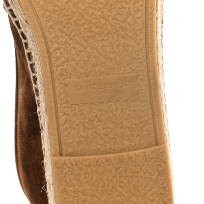 Saint Laurent Suede Monogram Espadrilles 38 Brown 6 of 8