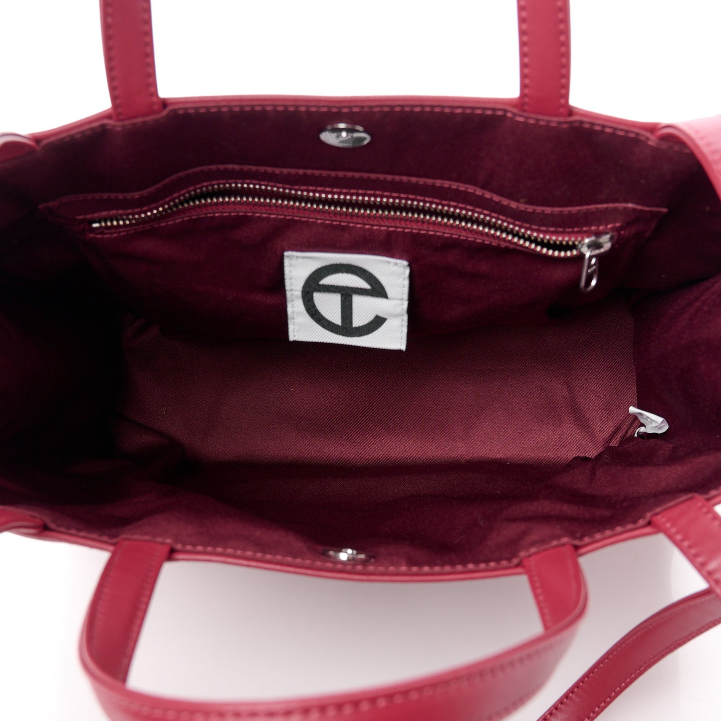 Vegan Leather Medium Shopping Bag Oxblood