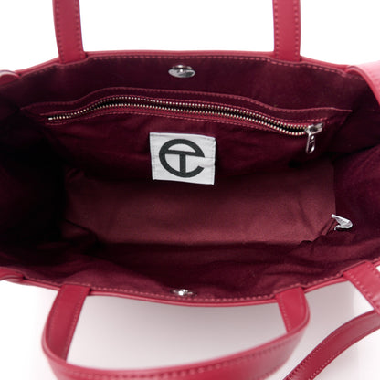 Telfar Vegan Leather Medium Shopping Bag Oxblood 5 of 10