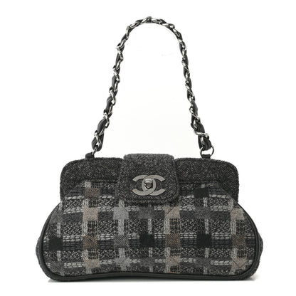 Chanel Wool Tweed Frame Bag Grey Multicolor 1 of 10