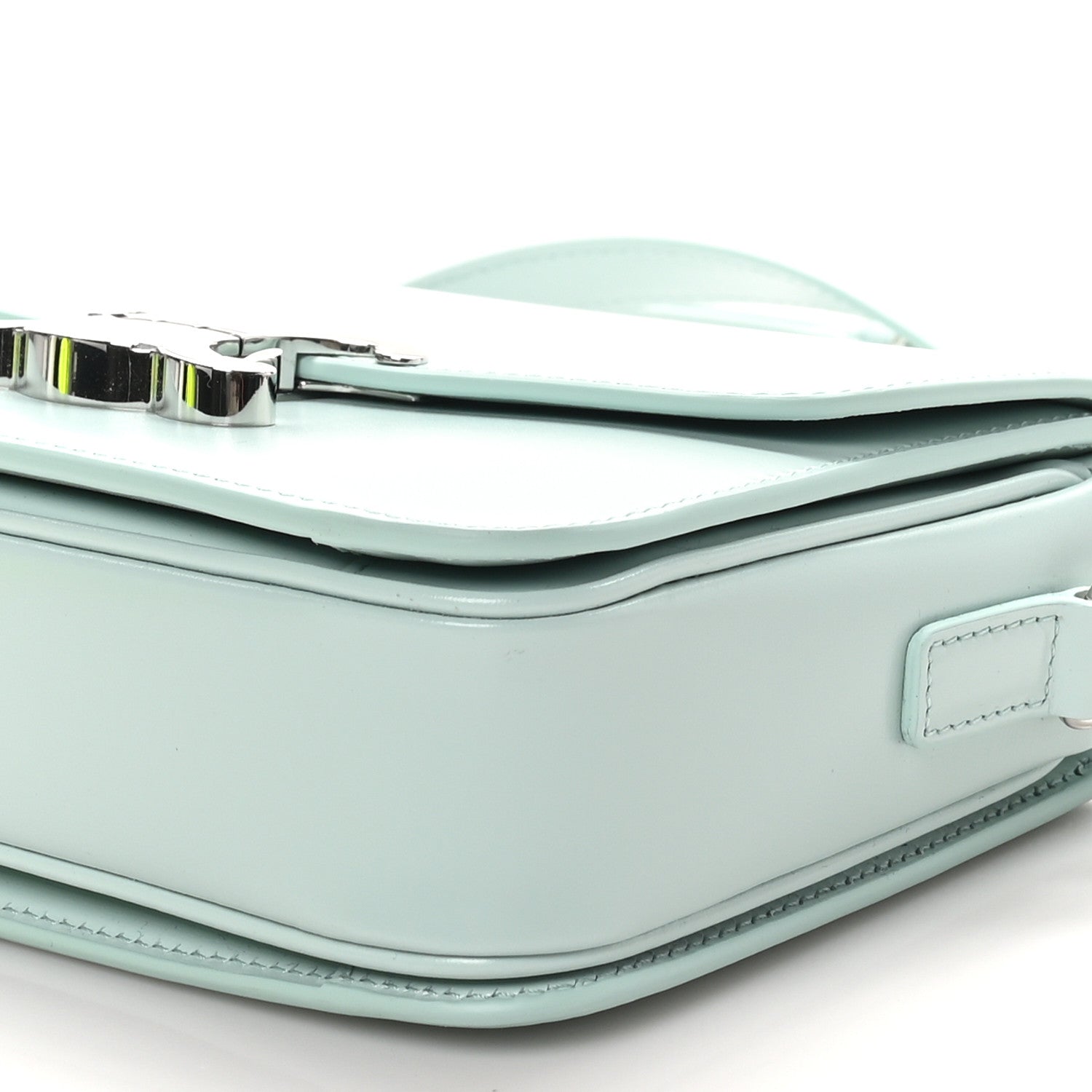 Celine Shiny Calfskin Teen Triomphe Light Aqua 9 of 10