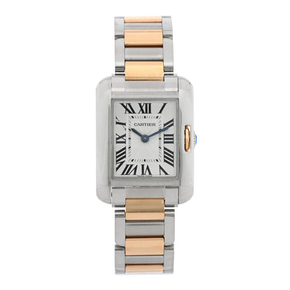 Cartier Stainless Steel 18K Pink Gold 23mm Tank Anglaise Quartz Watch 1 of 5