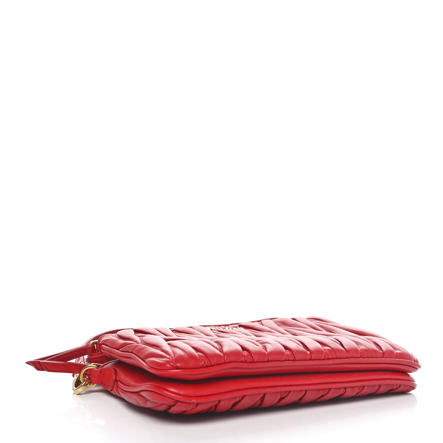 Miu Miu Nappa Matelasse Double Zip Crossbody Red 4 of 9