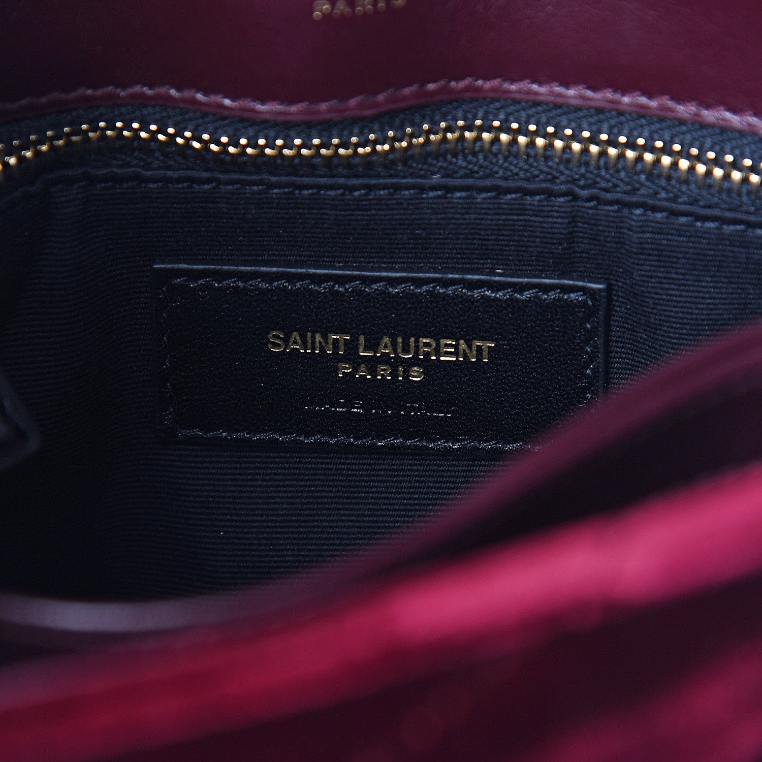 Saint Laurent Velvet Y Quilted Monogram Toy Loulou Crossbody Bag French Burgundy 5 of 9