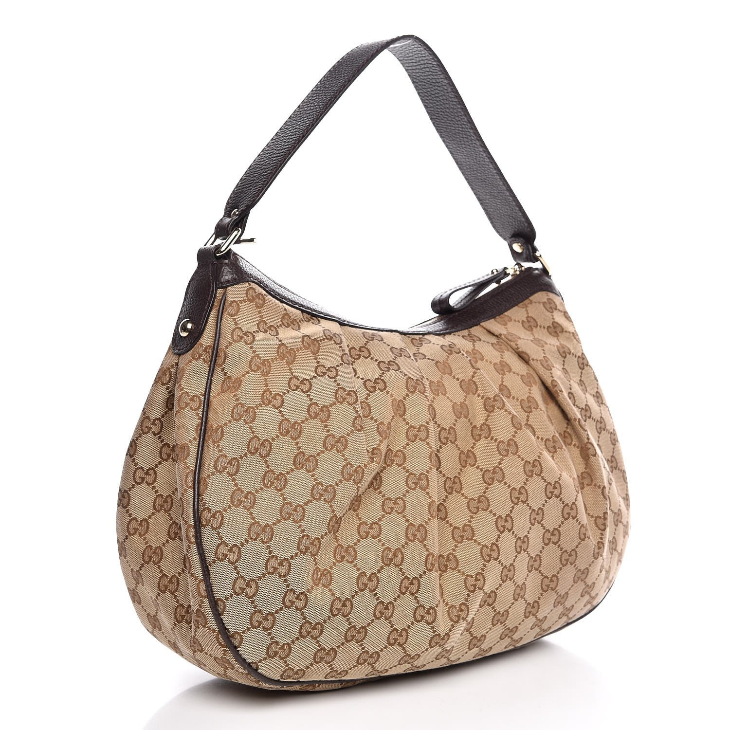 Gucci Monogram Medium Sukey Hobo Dark Brown 3 of 8