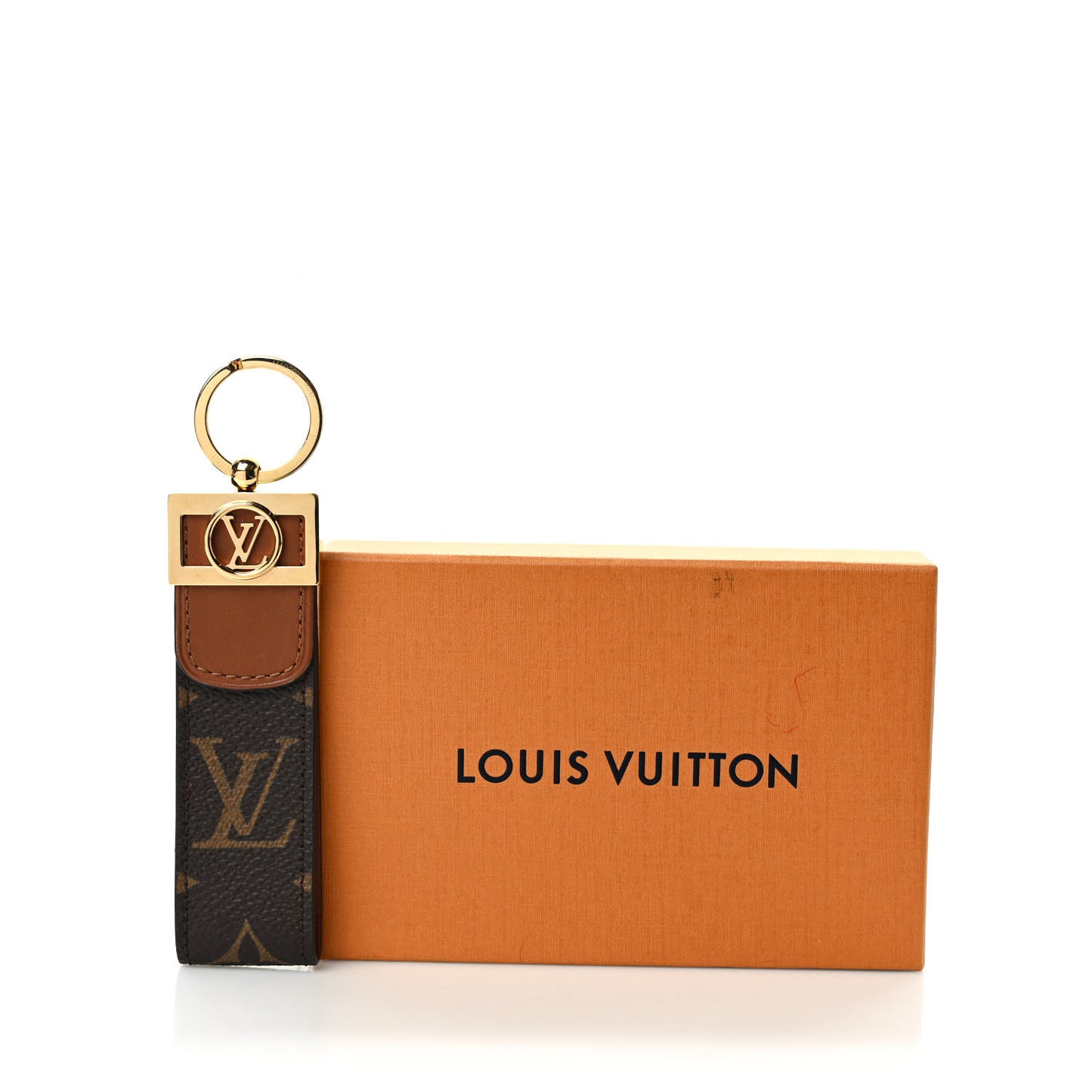 Monogram Dauphine Dragonne Bag Charm Key Holder Brown
