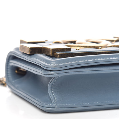 Chanel Lambskin Quilted Studded Boy Brick Flap Light Blue 5 of 11