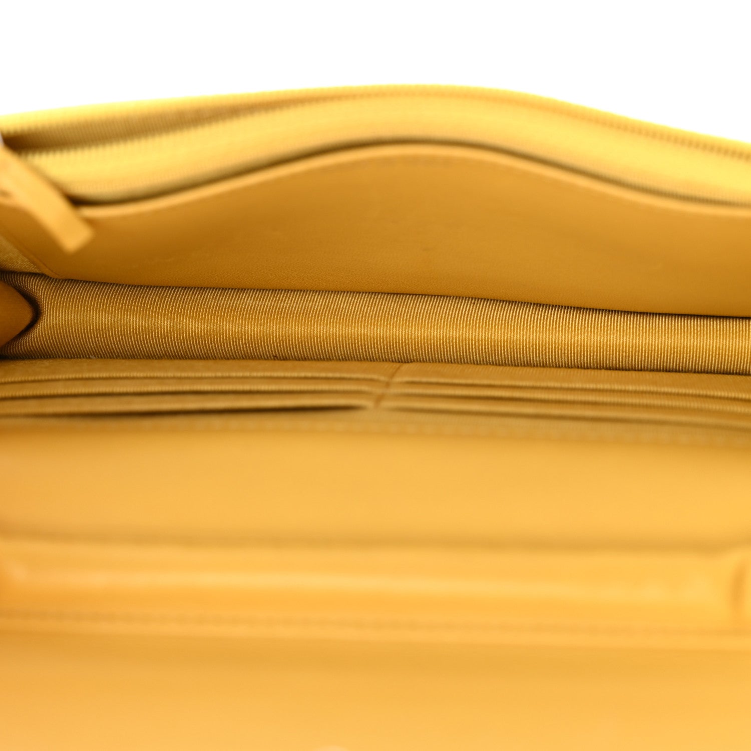 Chanel Lambskin Quilted Wallet On Chain WOC Yellow 5 of 14