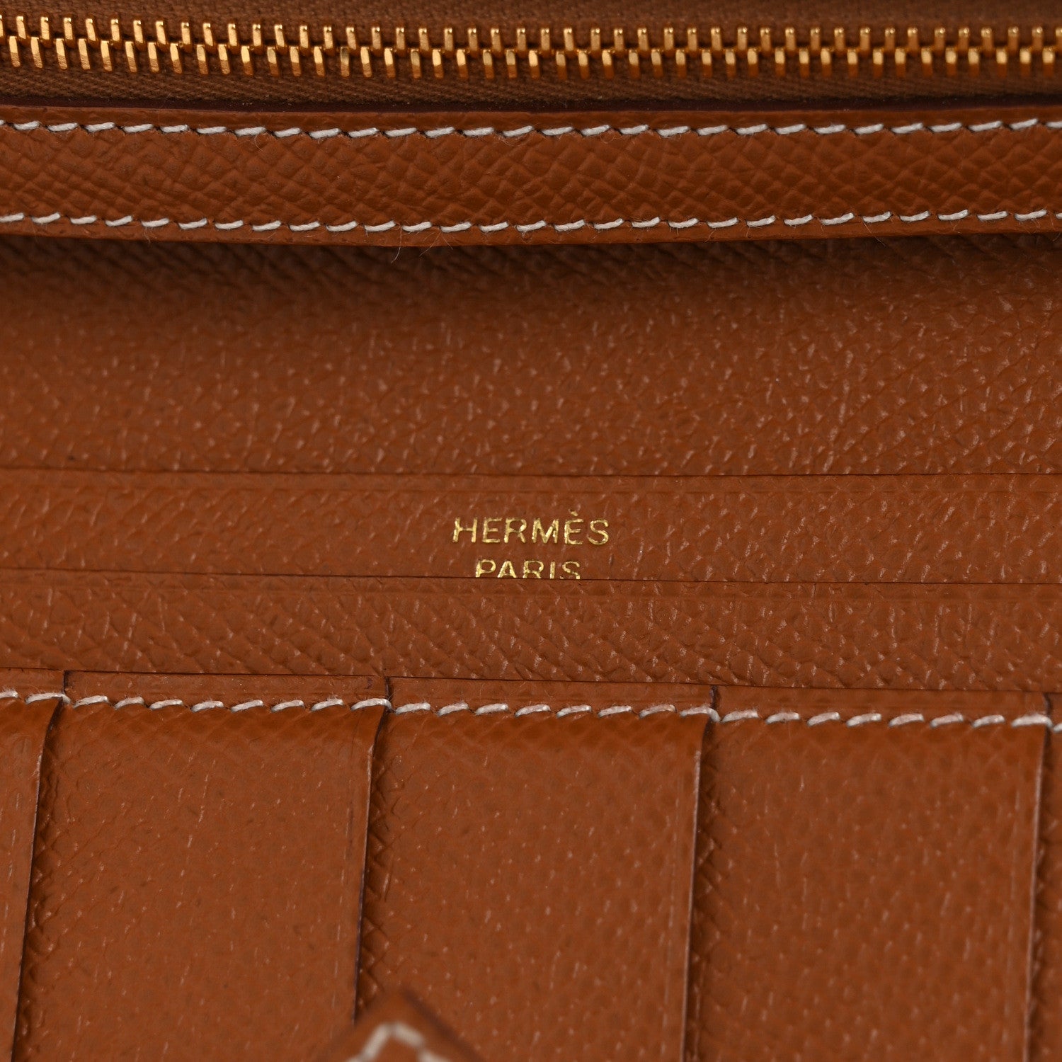 Hermes Epsom Bearn Gusset Wallet Gold 6 of 8