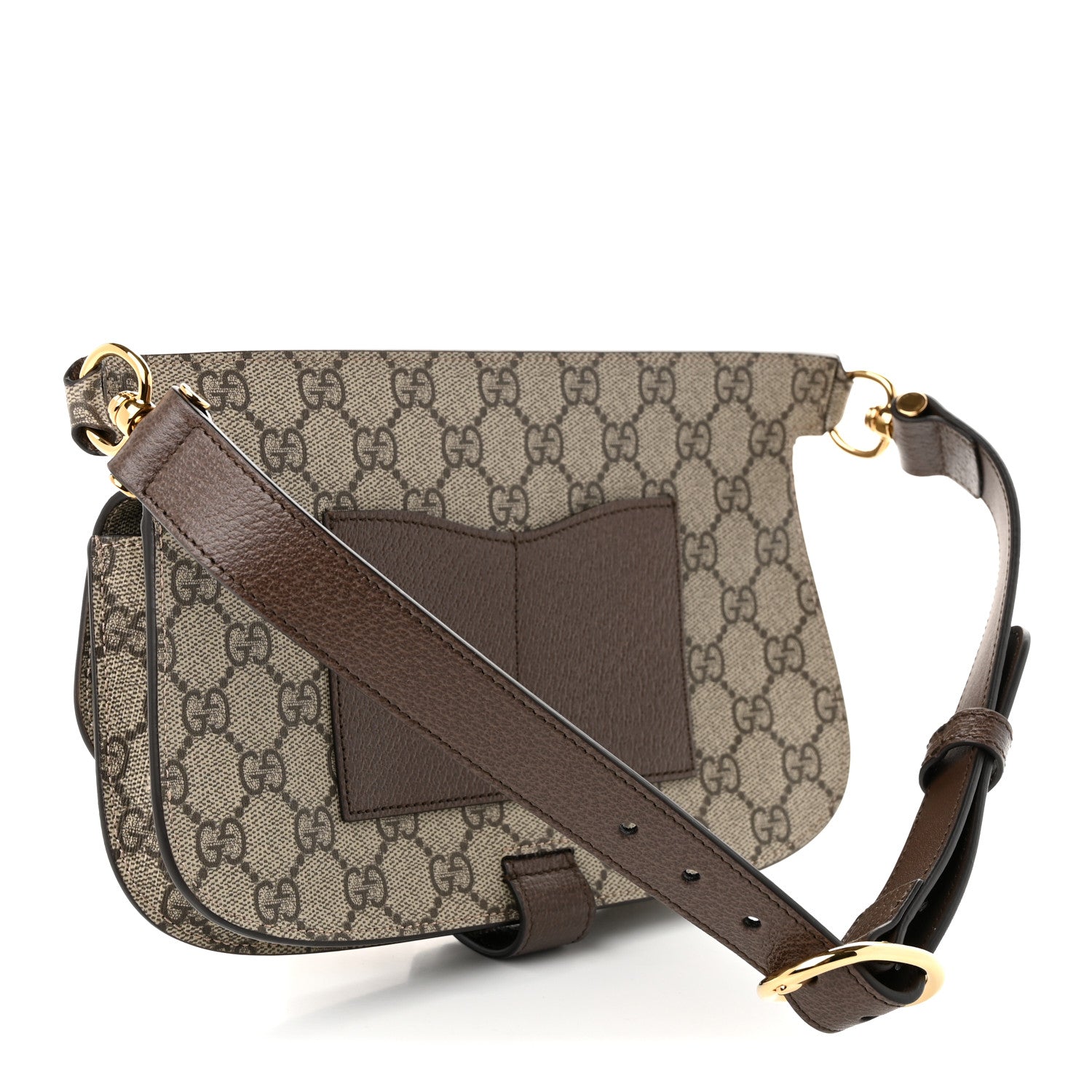 Gucci GG Supreme Monogram Textured Dollar Calfskin Blondie Belt Bag Beige Ebony New Acero 3 of 10