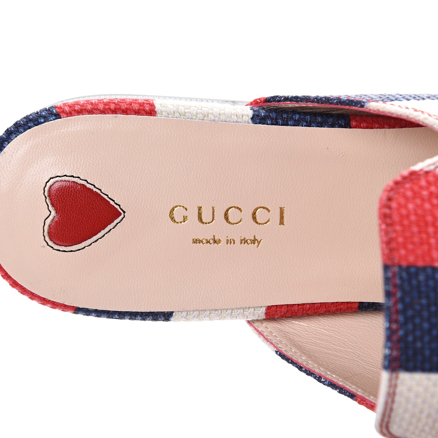 Canvas Sylvie Stripe Womens Princetown Slippers 39 Mystic White Hibiscus Red Maritime