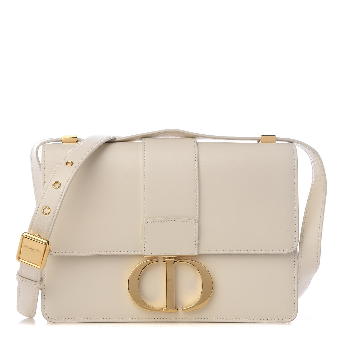 Calfskin 30 Montaigne Flap Bag White